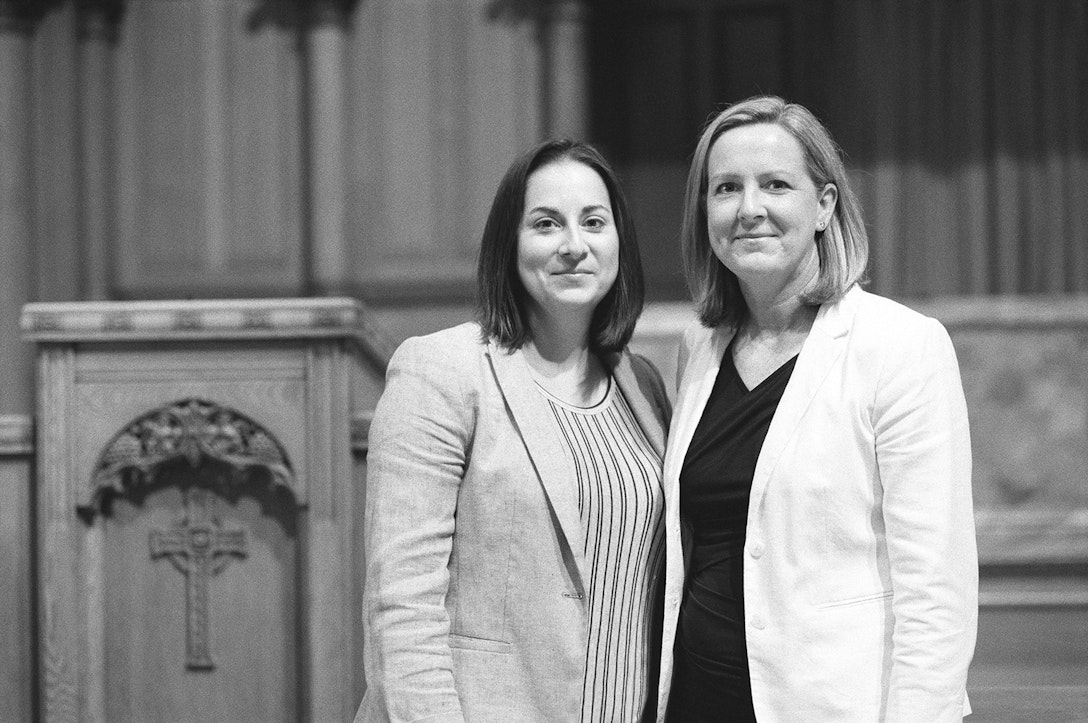 A photo of Sally Sarratt and Maria Swearingen