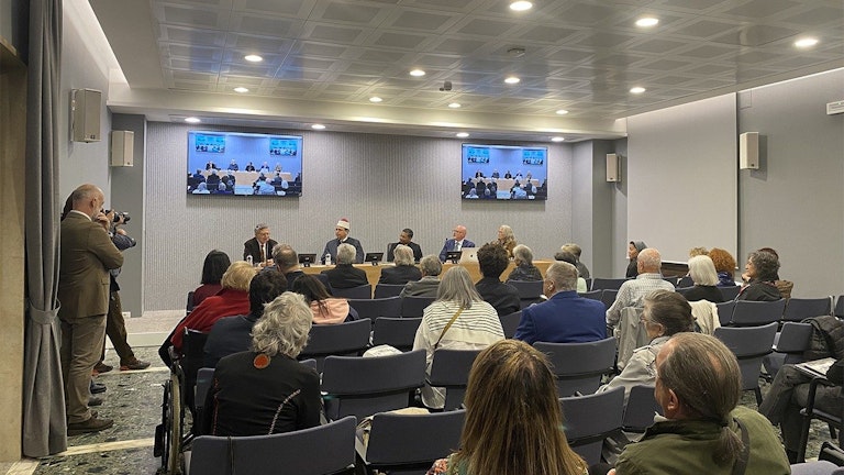 Portraits in Faith Presentation in Sala Marconi at Palazzo Pio