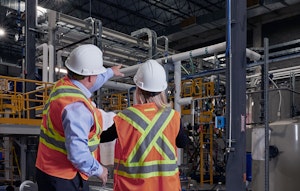 two employees in the plant