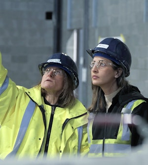 two women in the plant