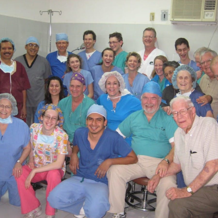 Dr Sherman and clinic staff