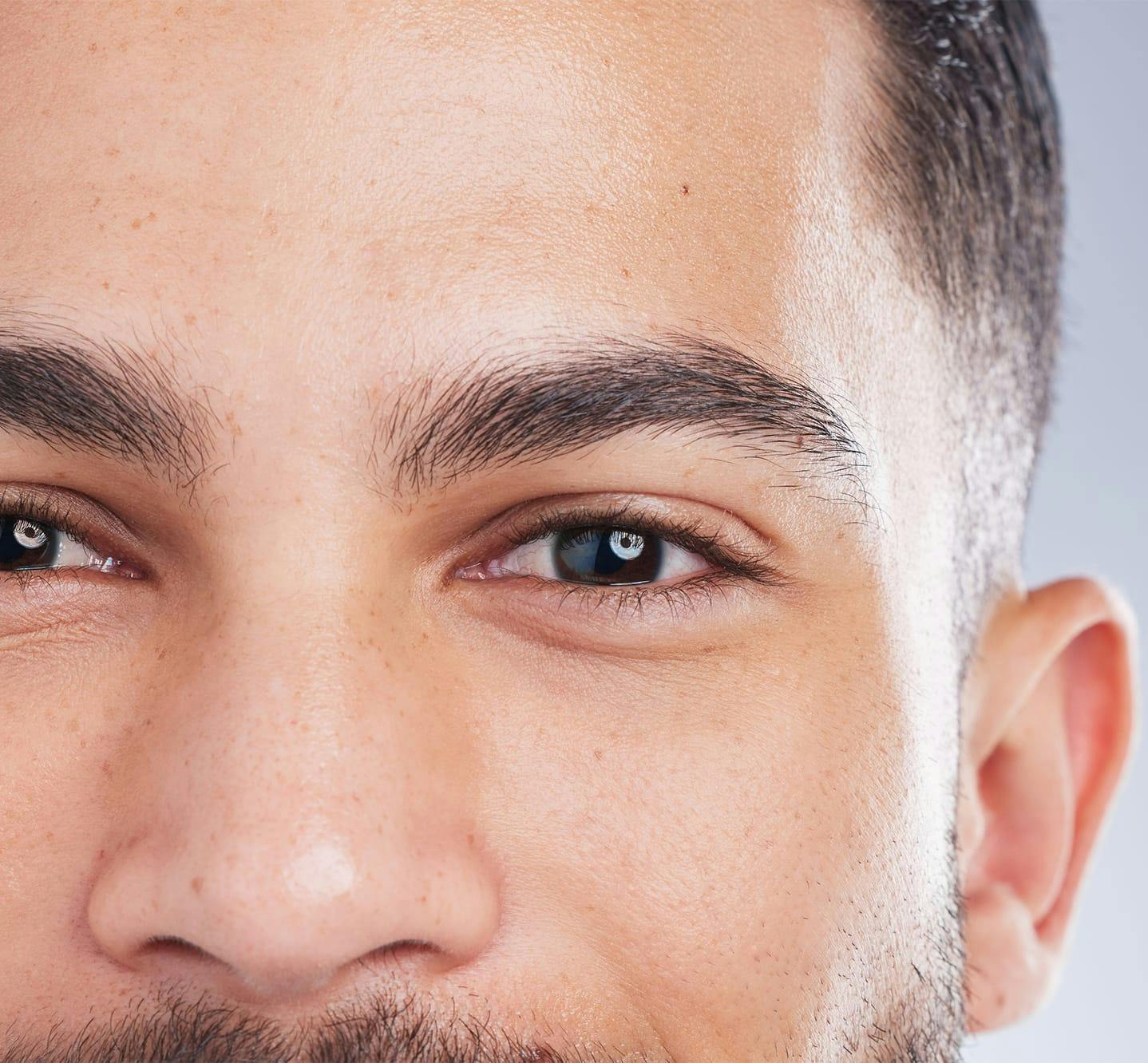 close up of man's eye