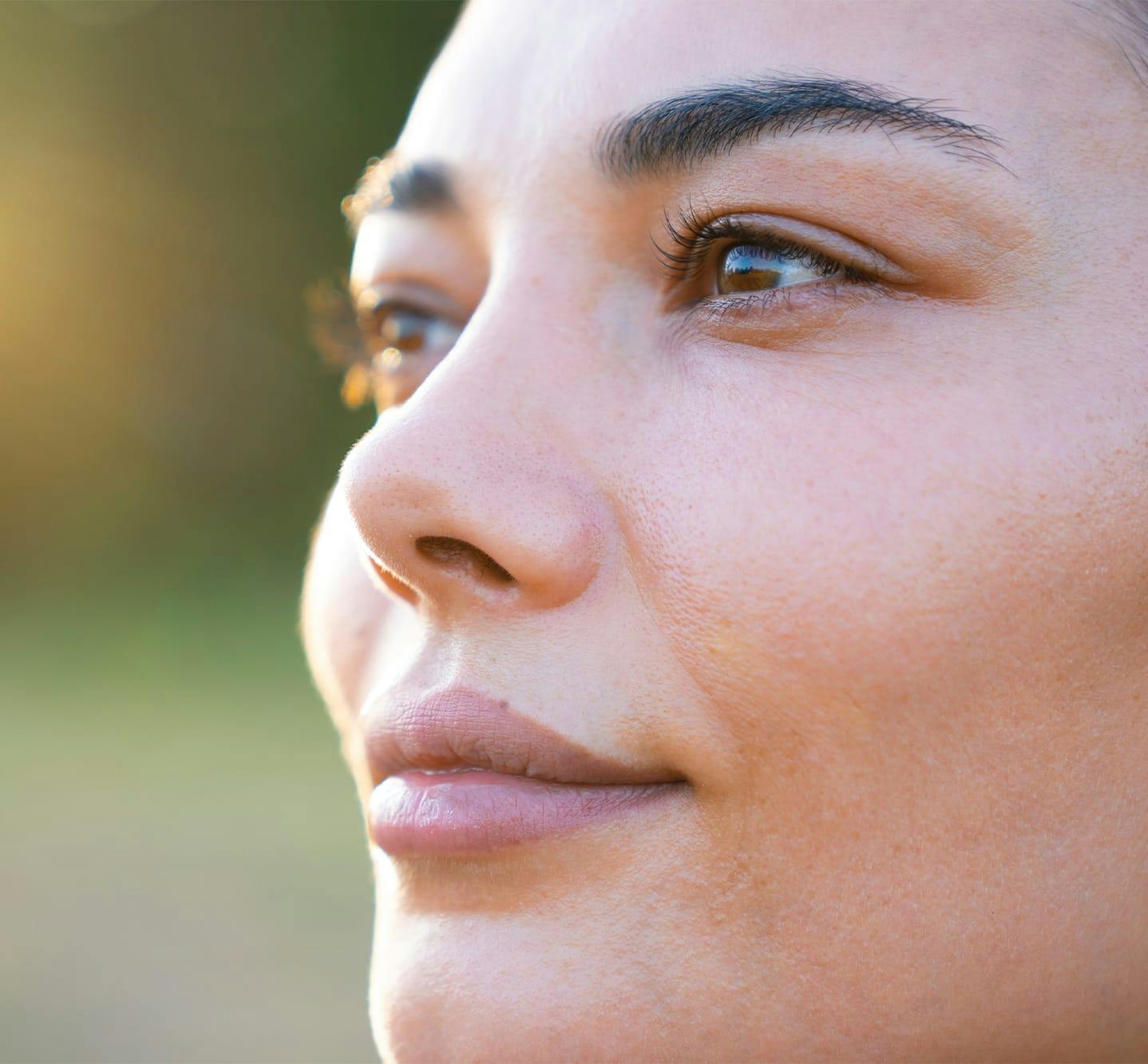 close up of woman's face
