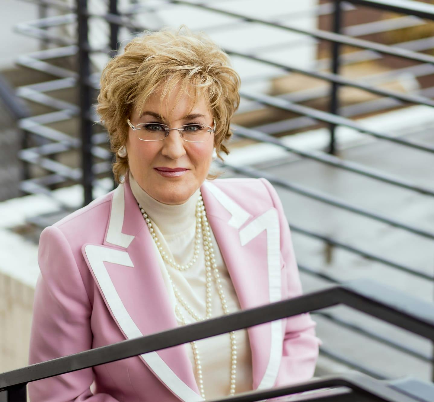 Dr Sherman in stairwell