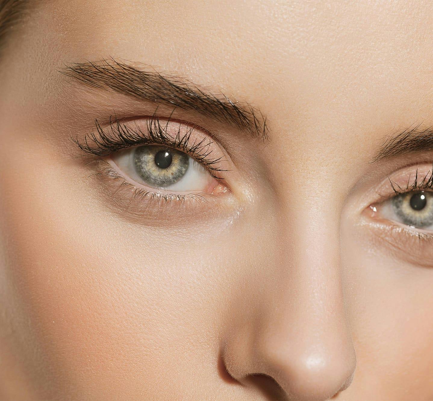 close up of woman's eye