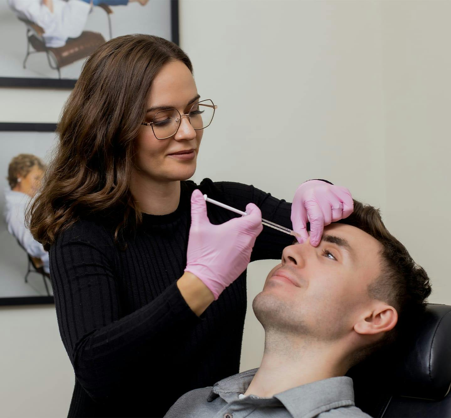 male patient receiving BOTOX
