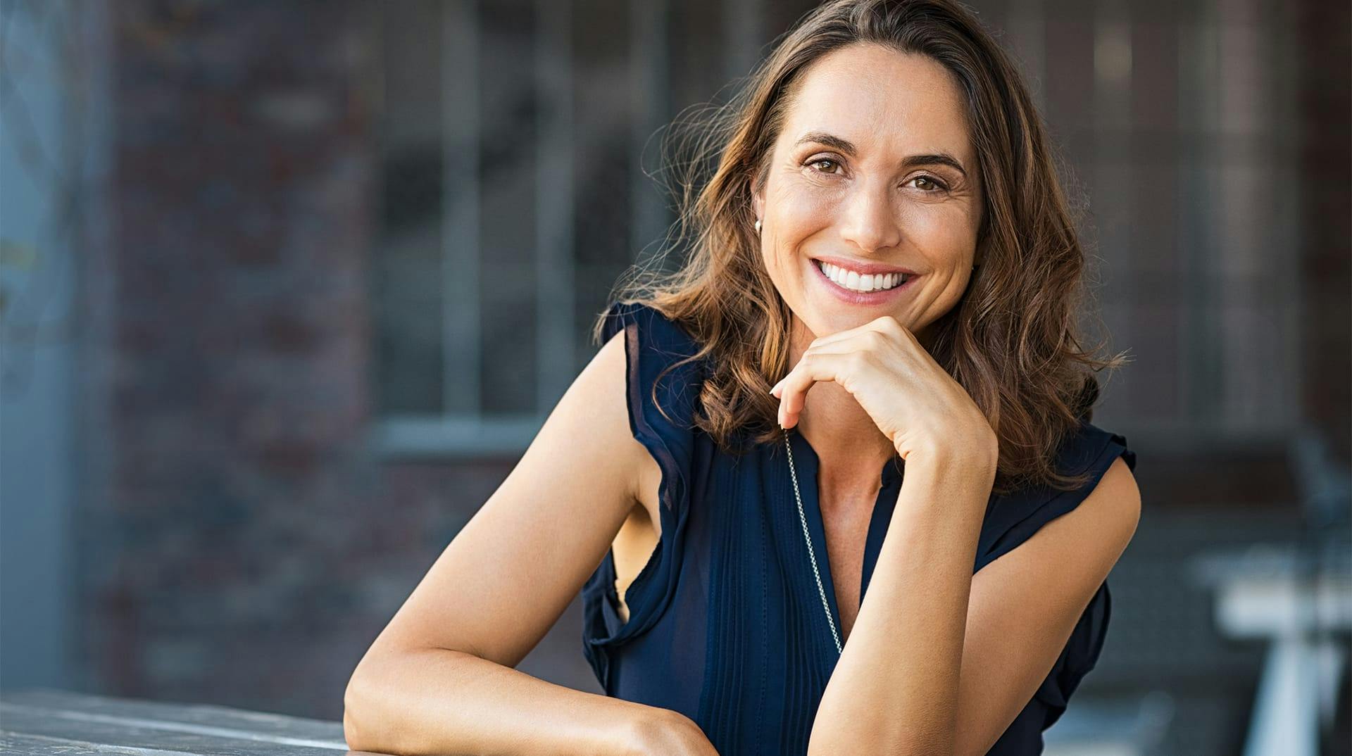 woman smiling