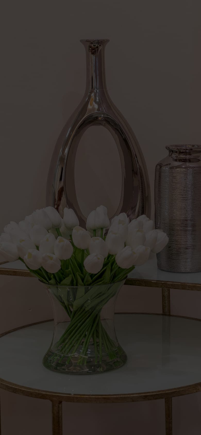 end table with flowers