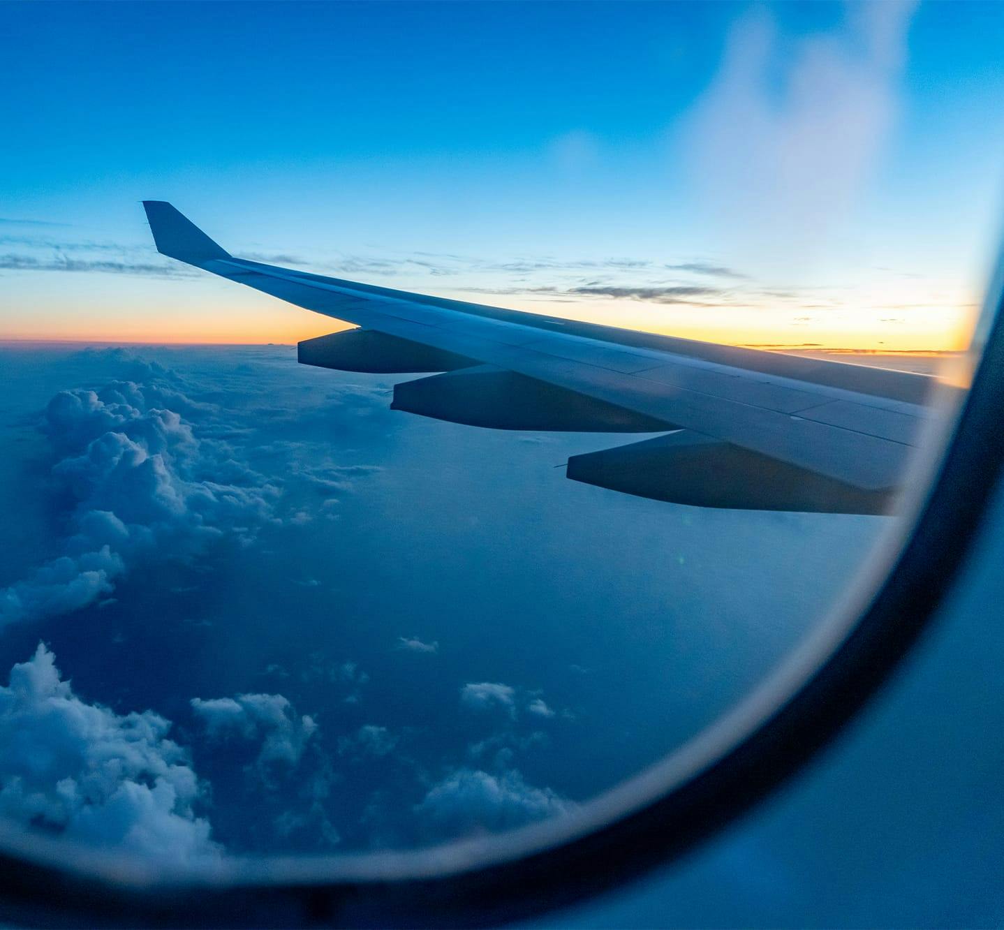 view outside airplane window