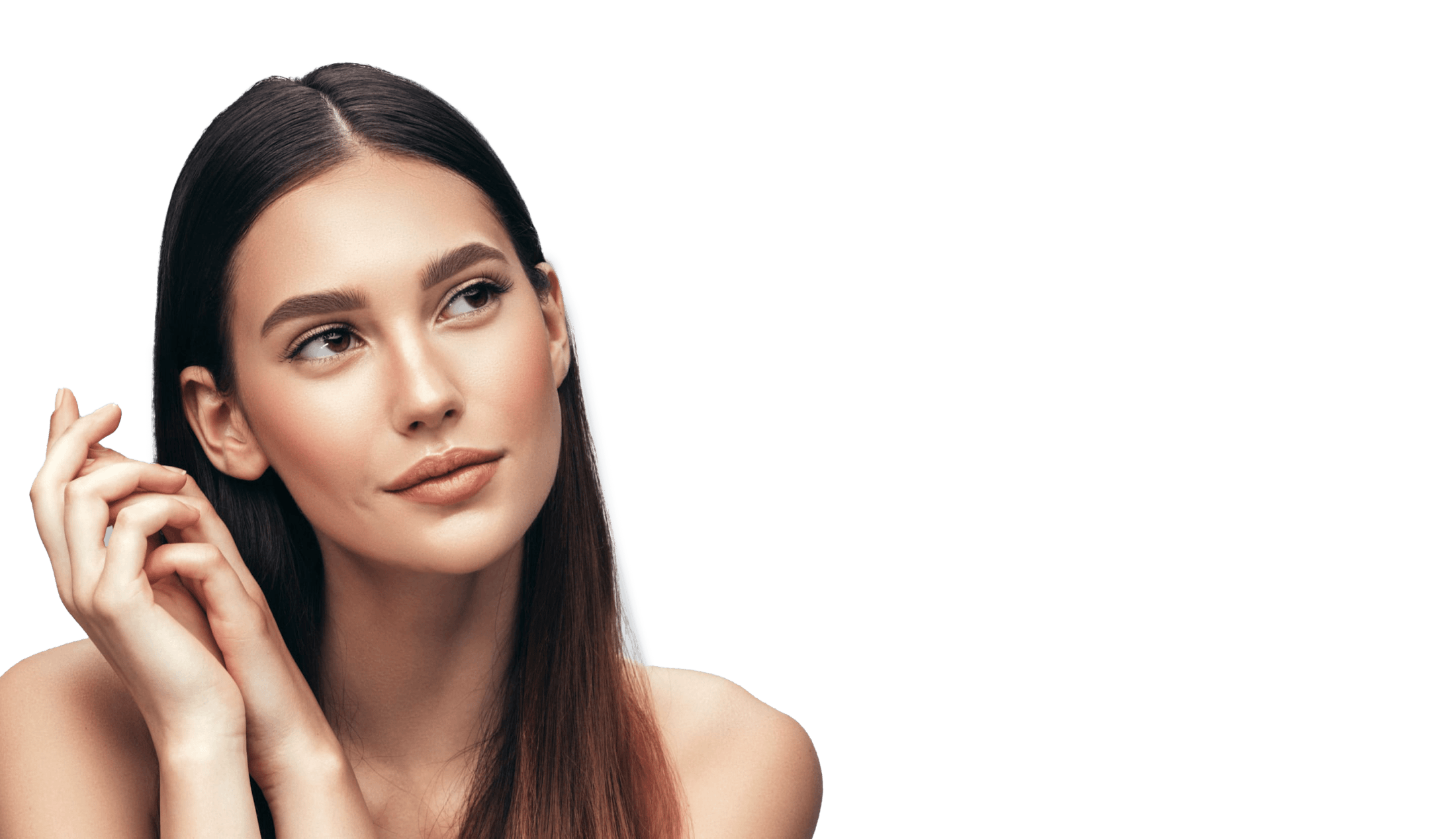 woman with long dark hair