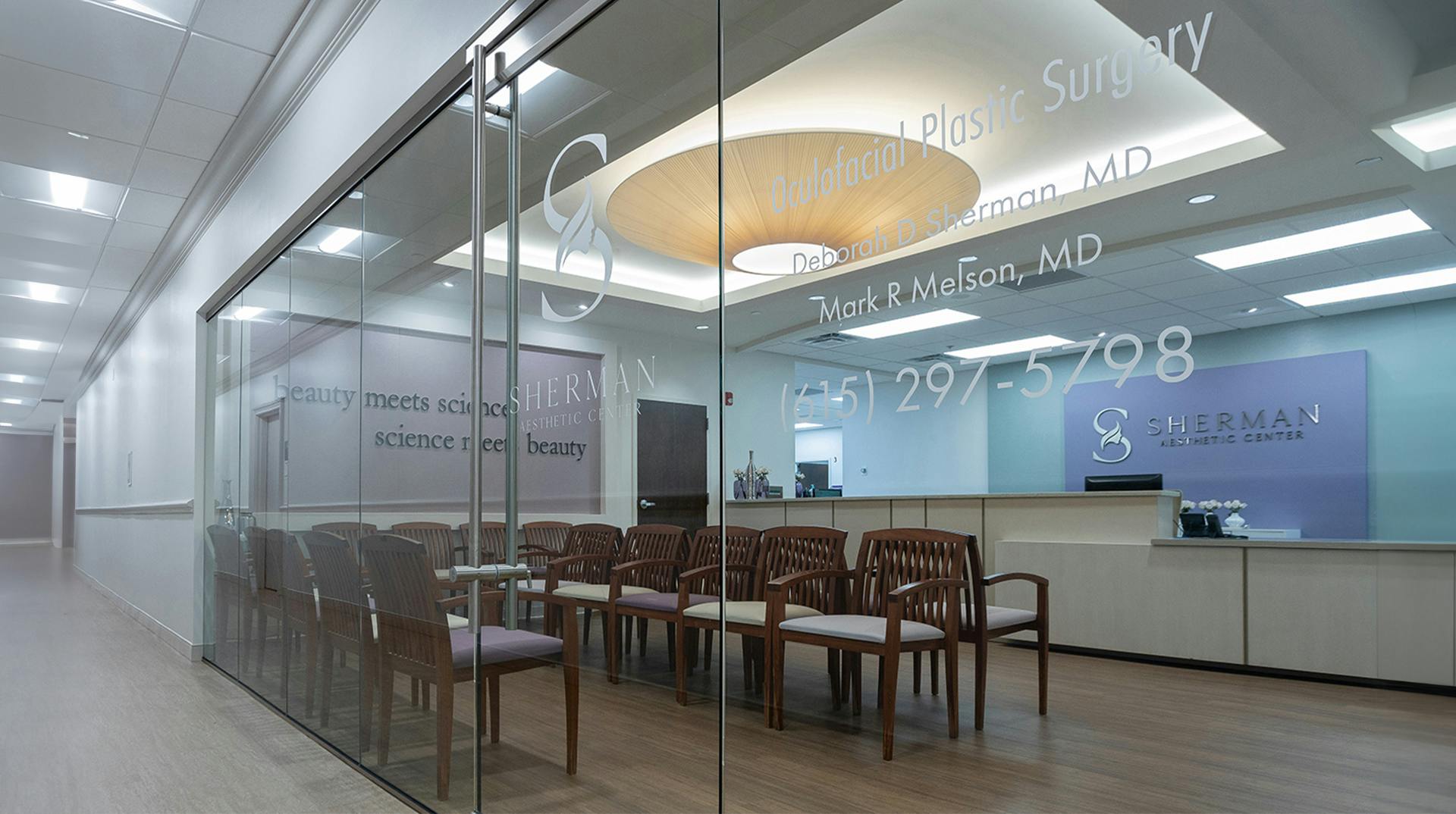 outside Aesthetic Center reception