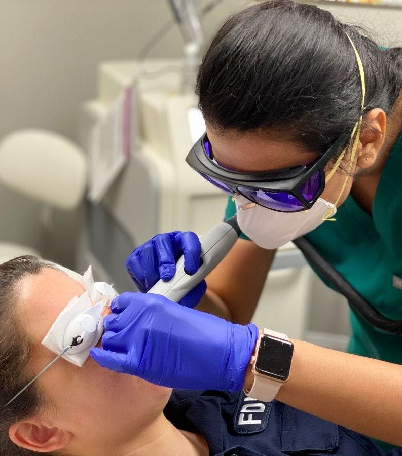 patient getting peel