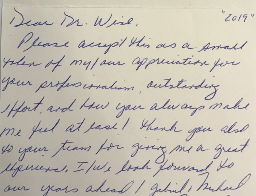 Thank you card