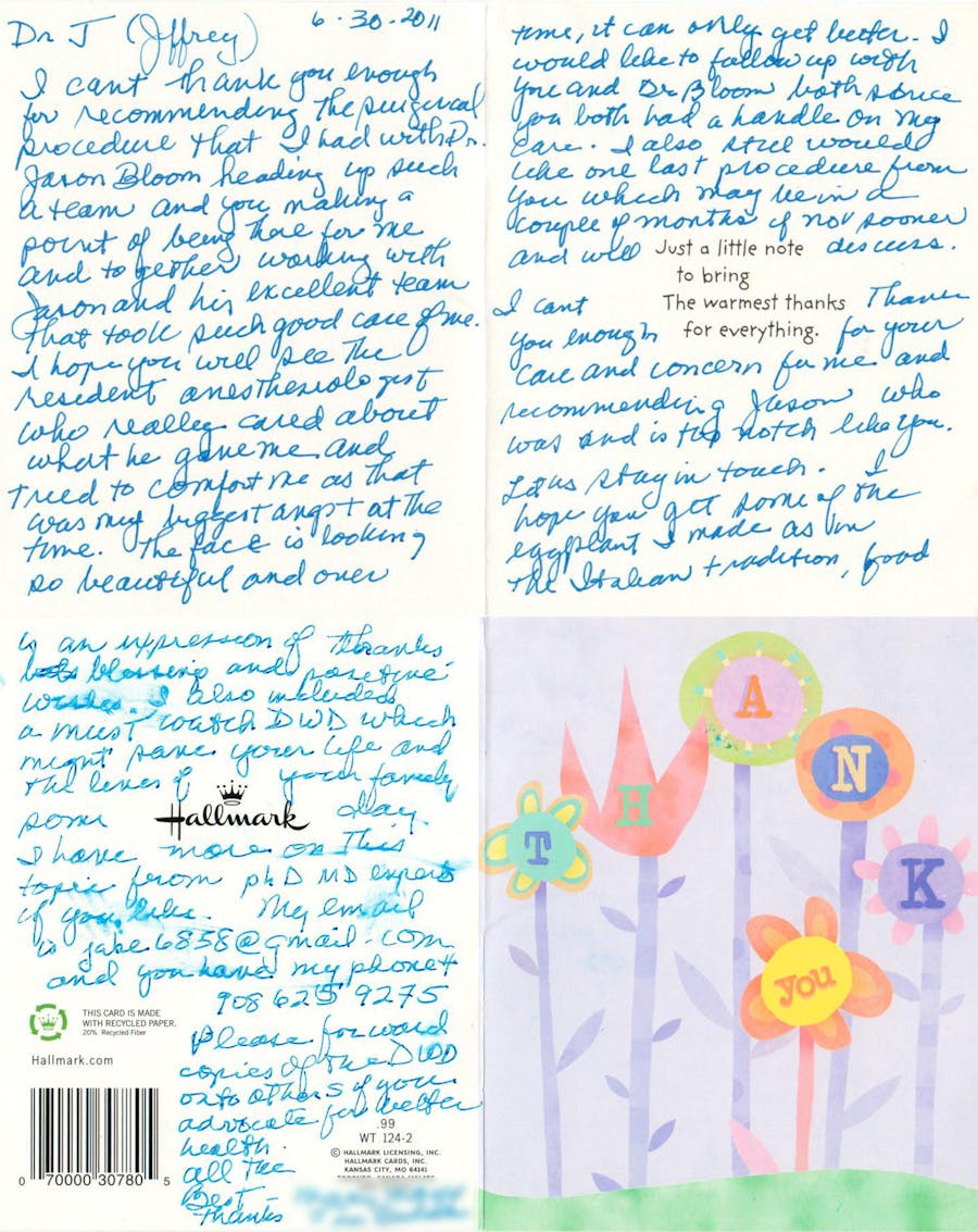 Thank you card