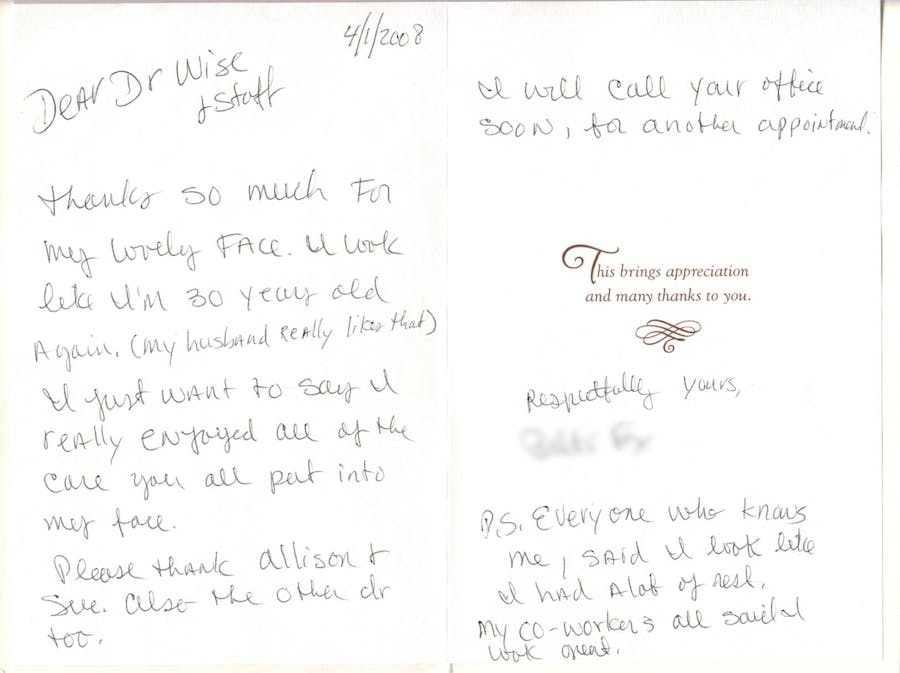 Thank you card