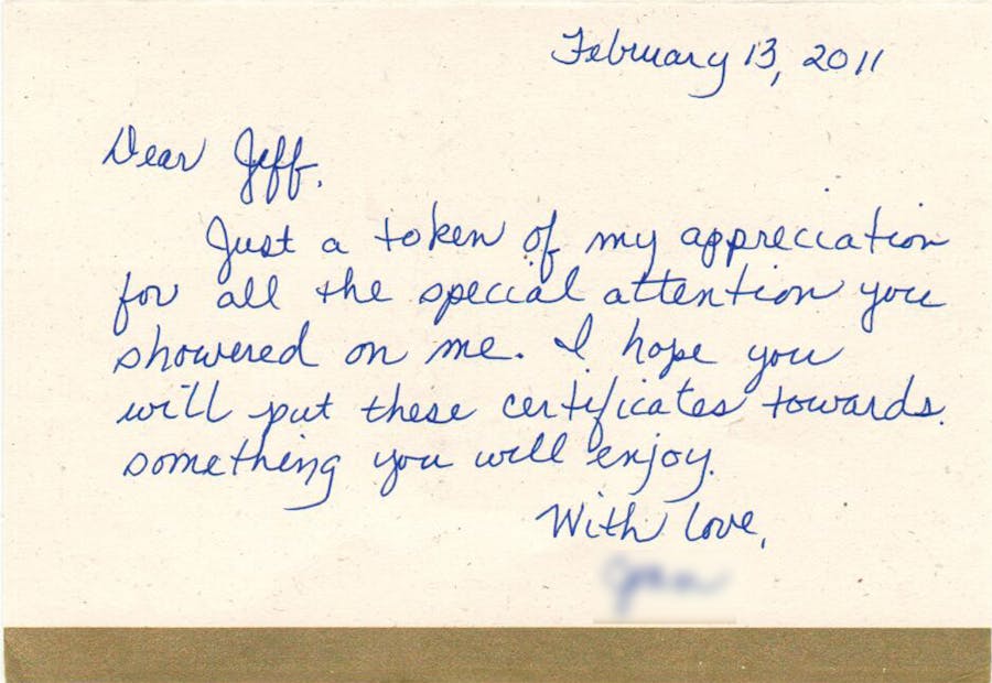 Thank you card