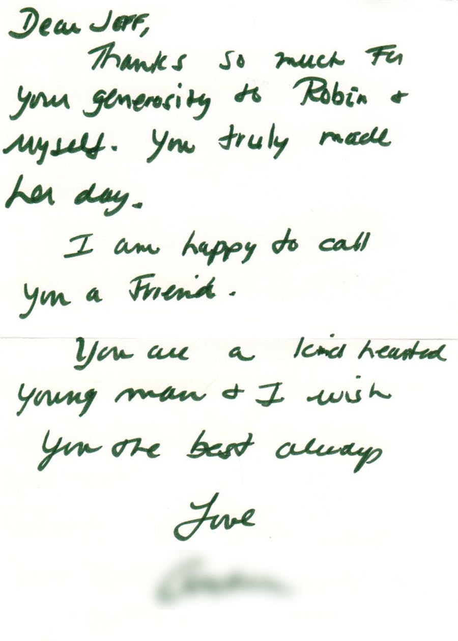 Thank you card