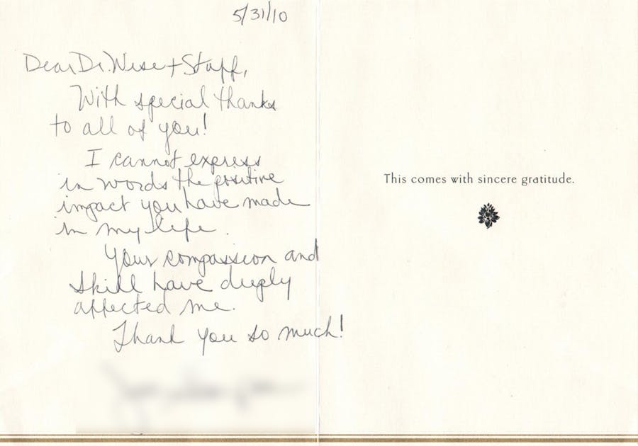 Thank you card