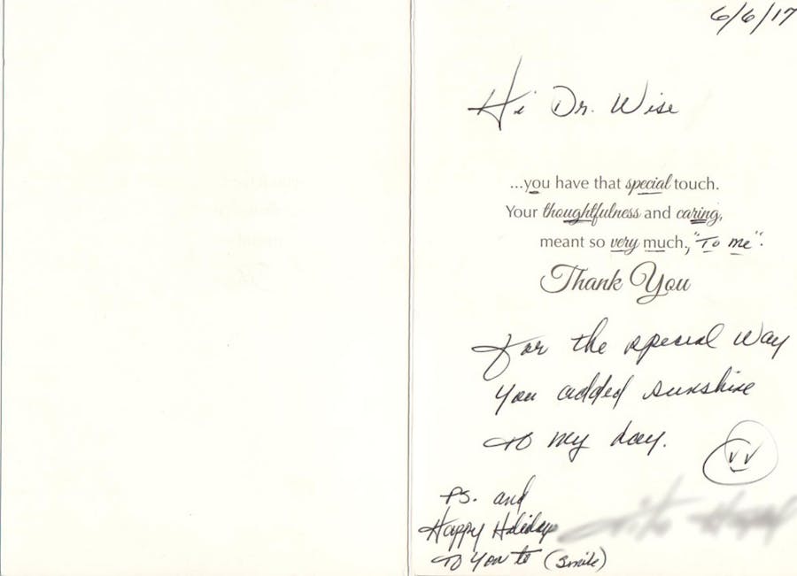 Thank you card