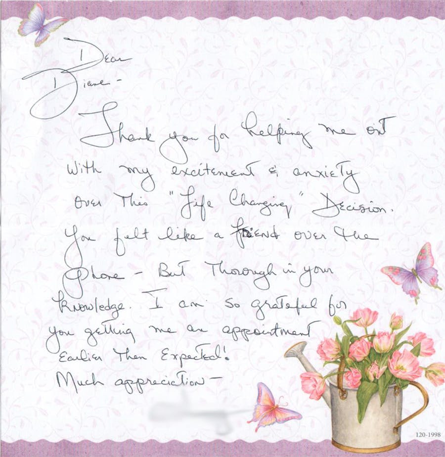Thank you card