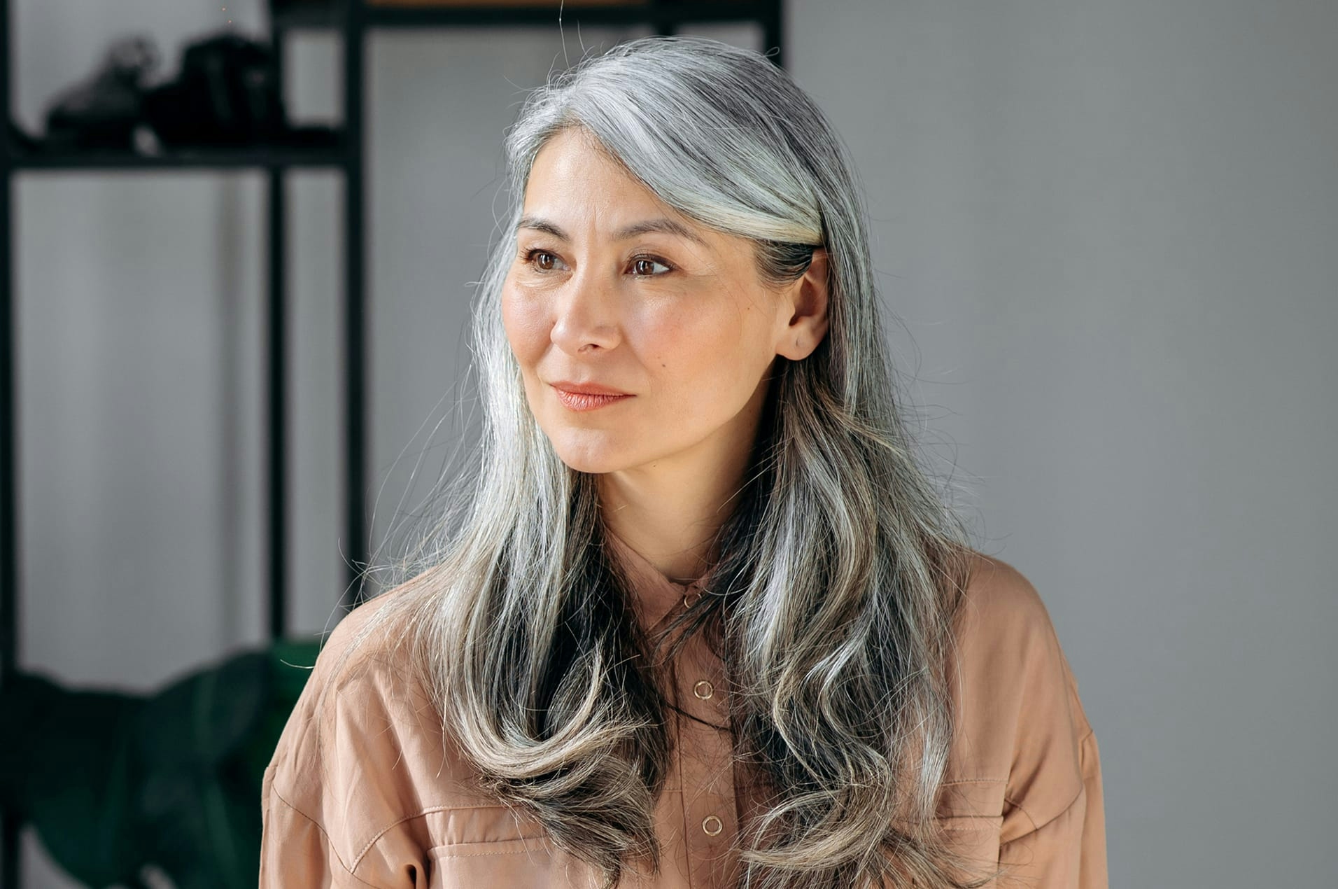 Woman smiling