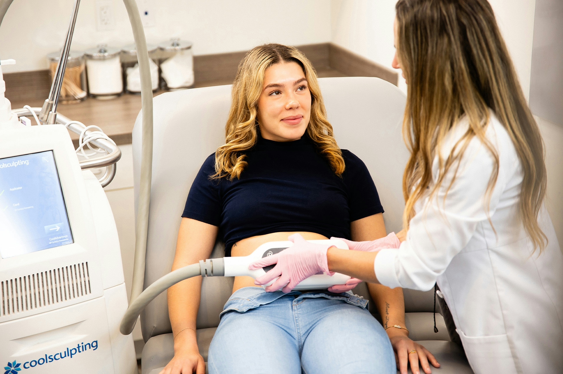 Woman during treatment