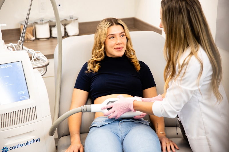 Woman during treatment