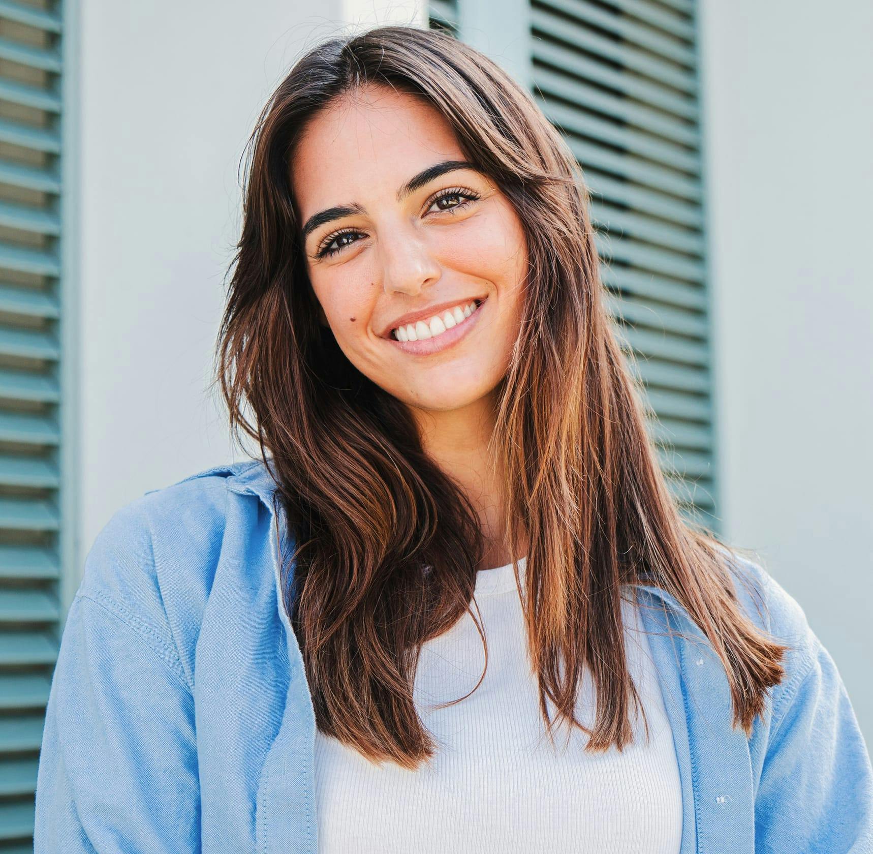 Woman smiling at camera