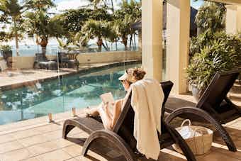 Pool access apartment