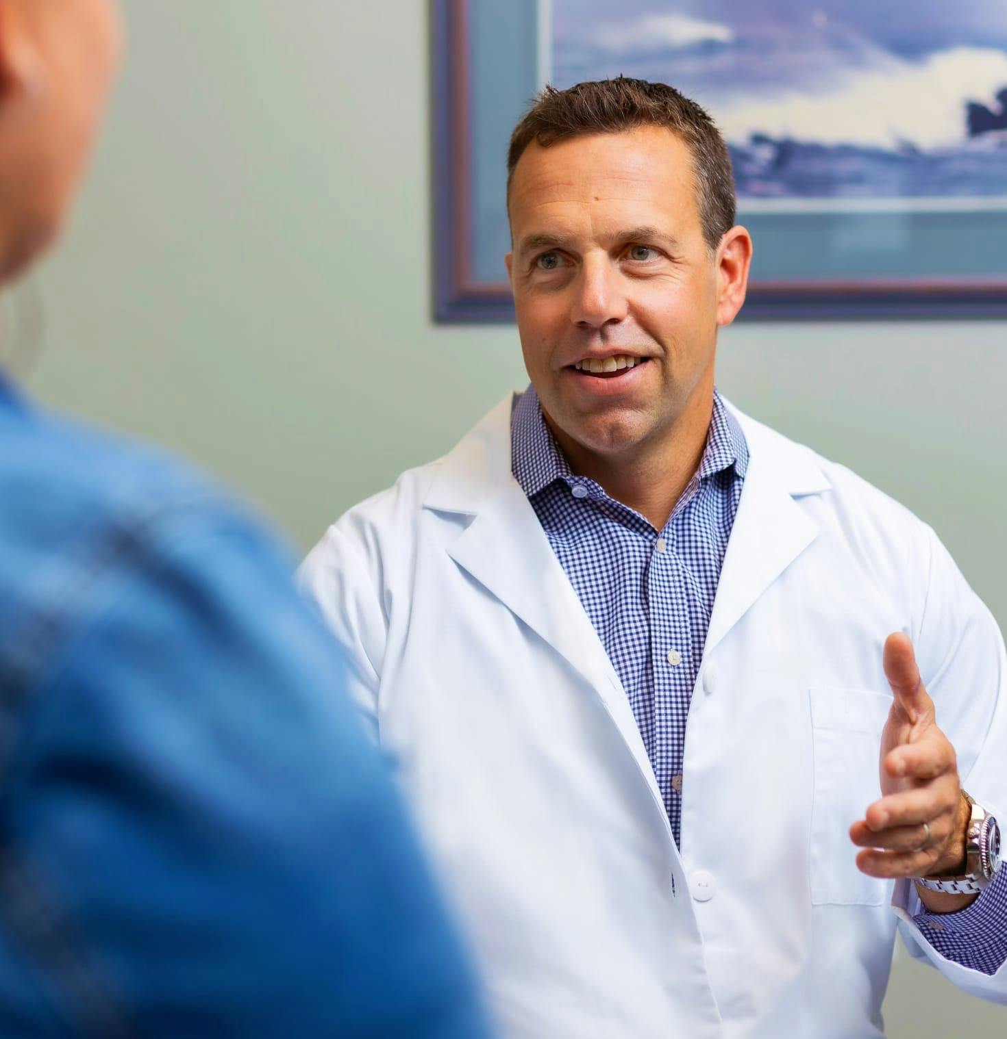 Doctor working with a patient