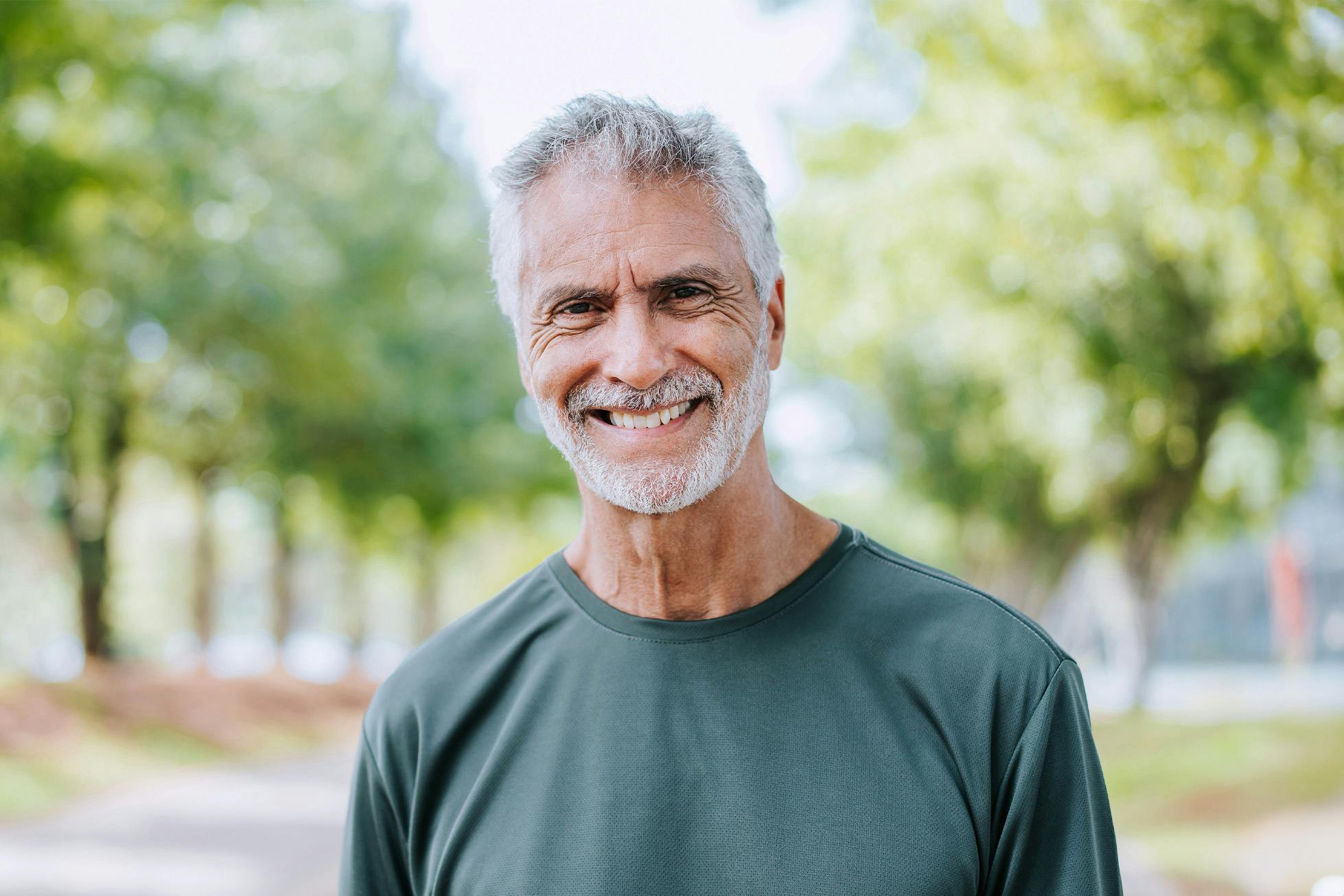 smiling man on walk