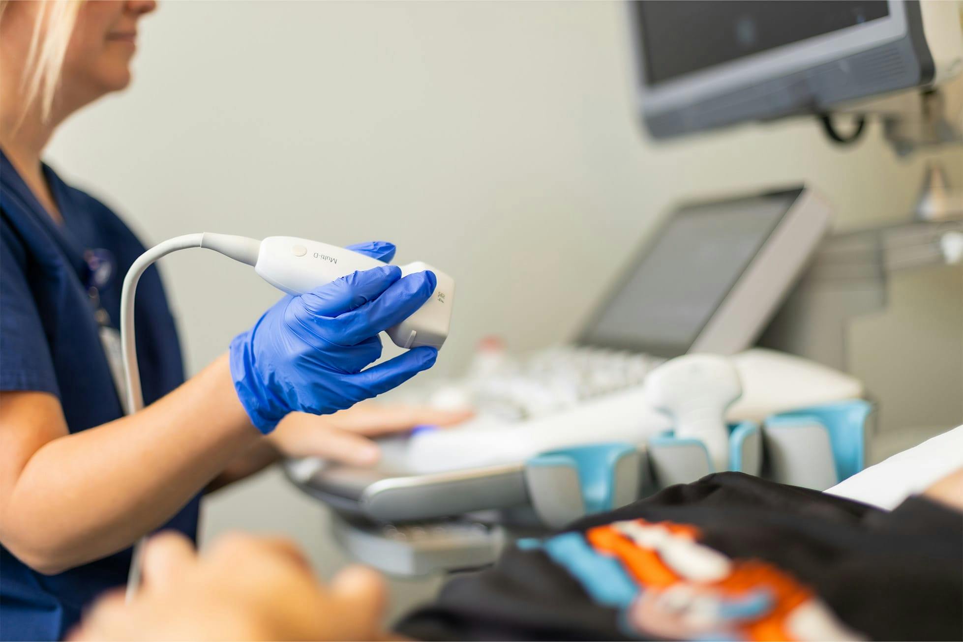 doctor using ultrasound