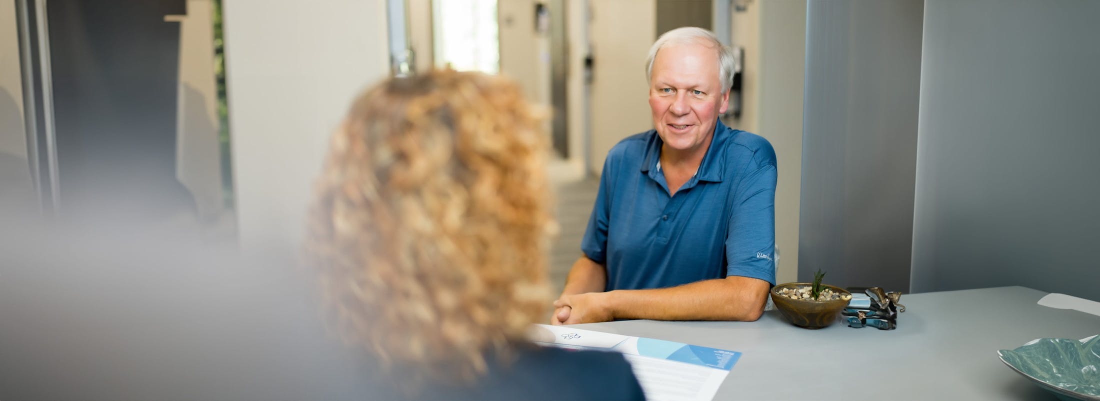 patient at front desk