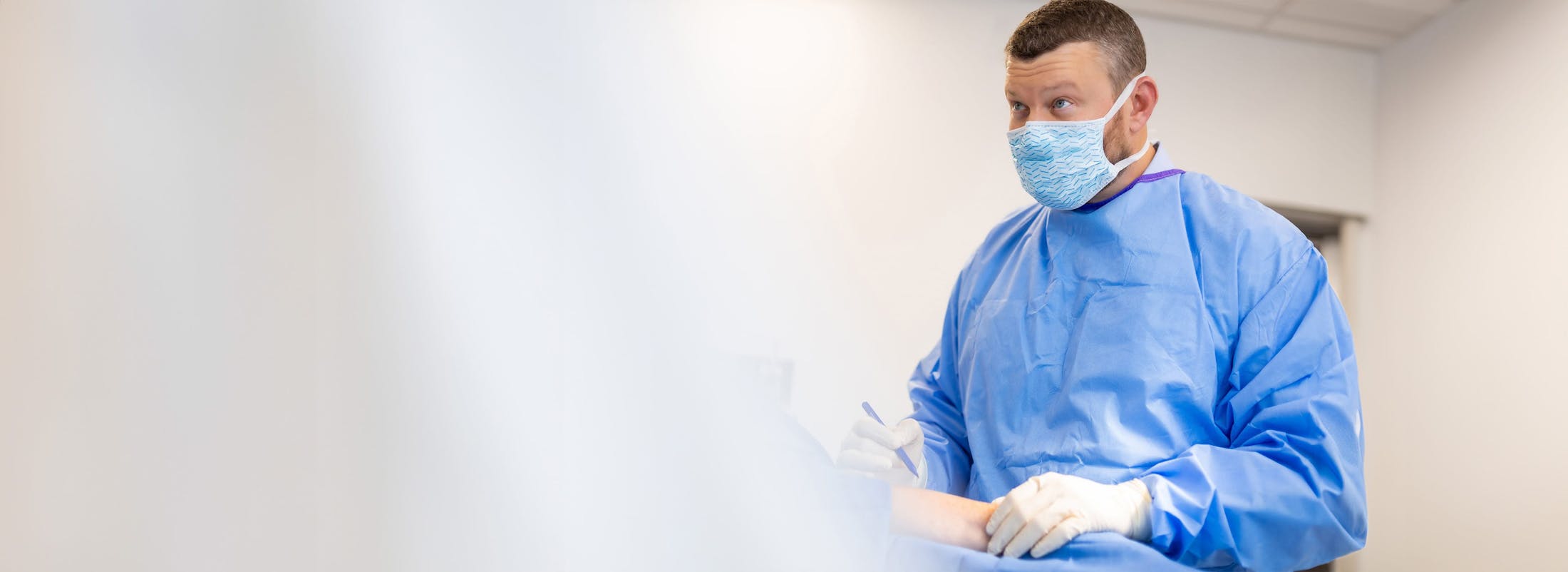 doctor in scrubs