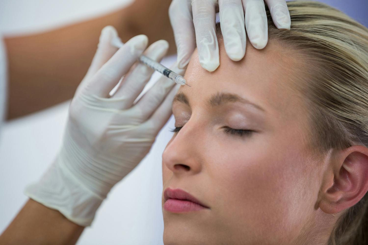 Woman receiving botox