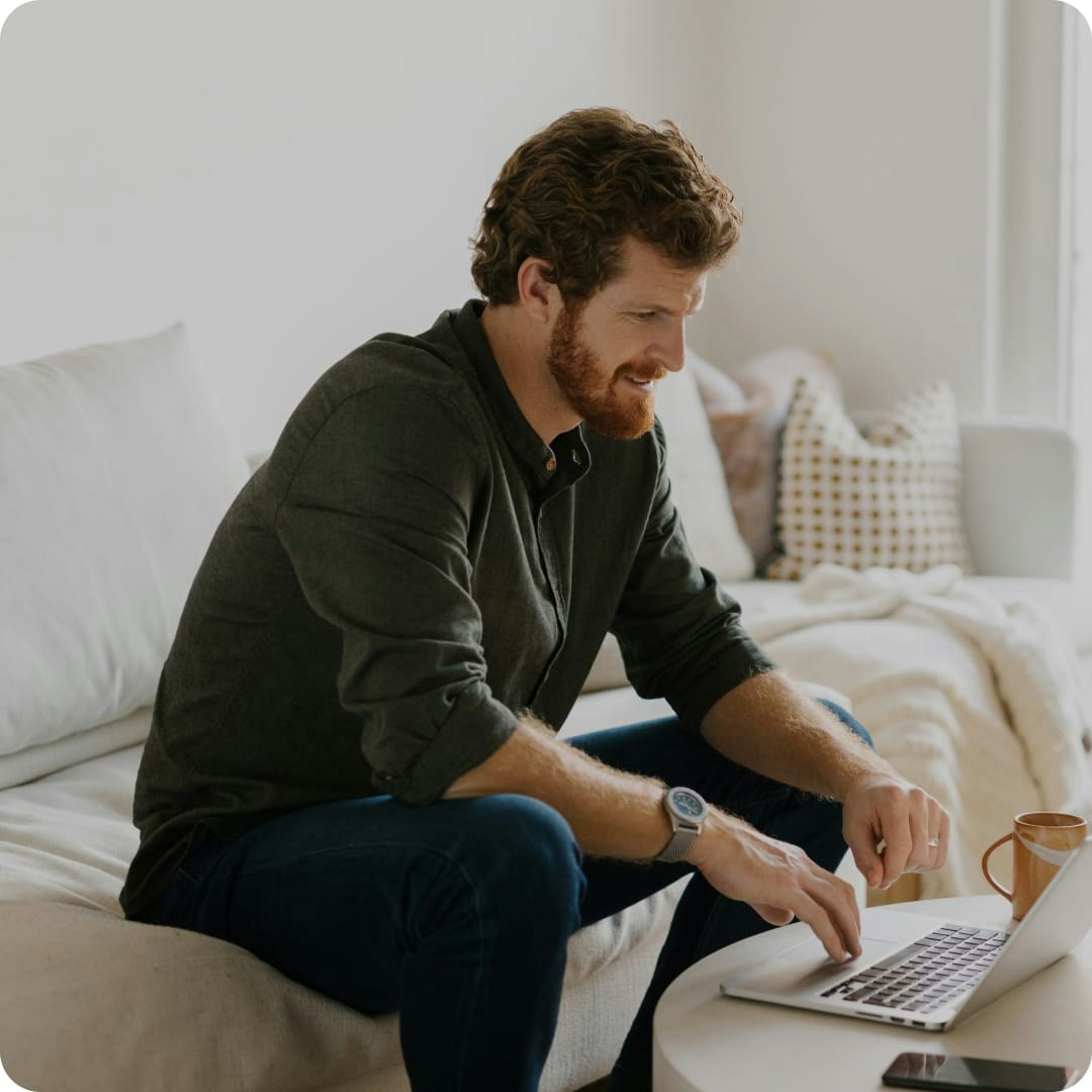 a guy in a laptop