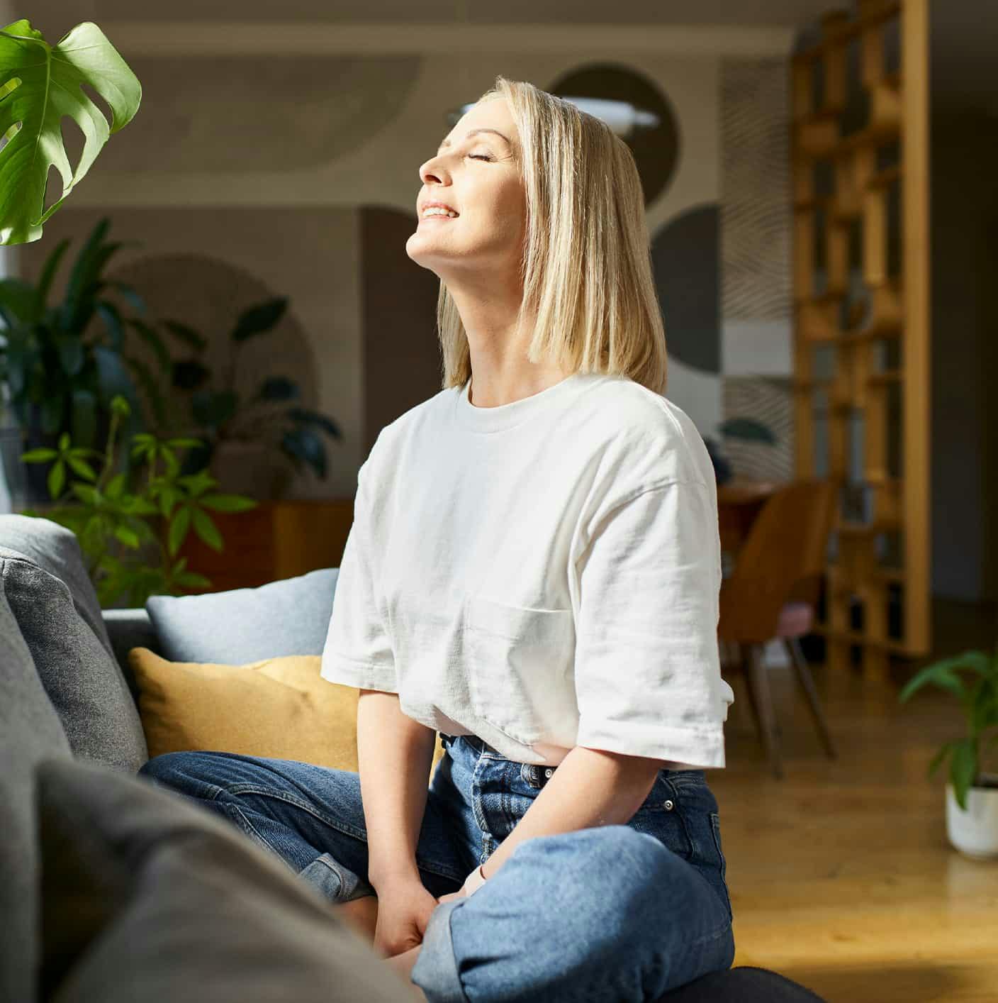Woman enjoying the sun