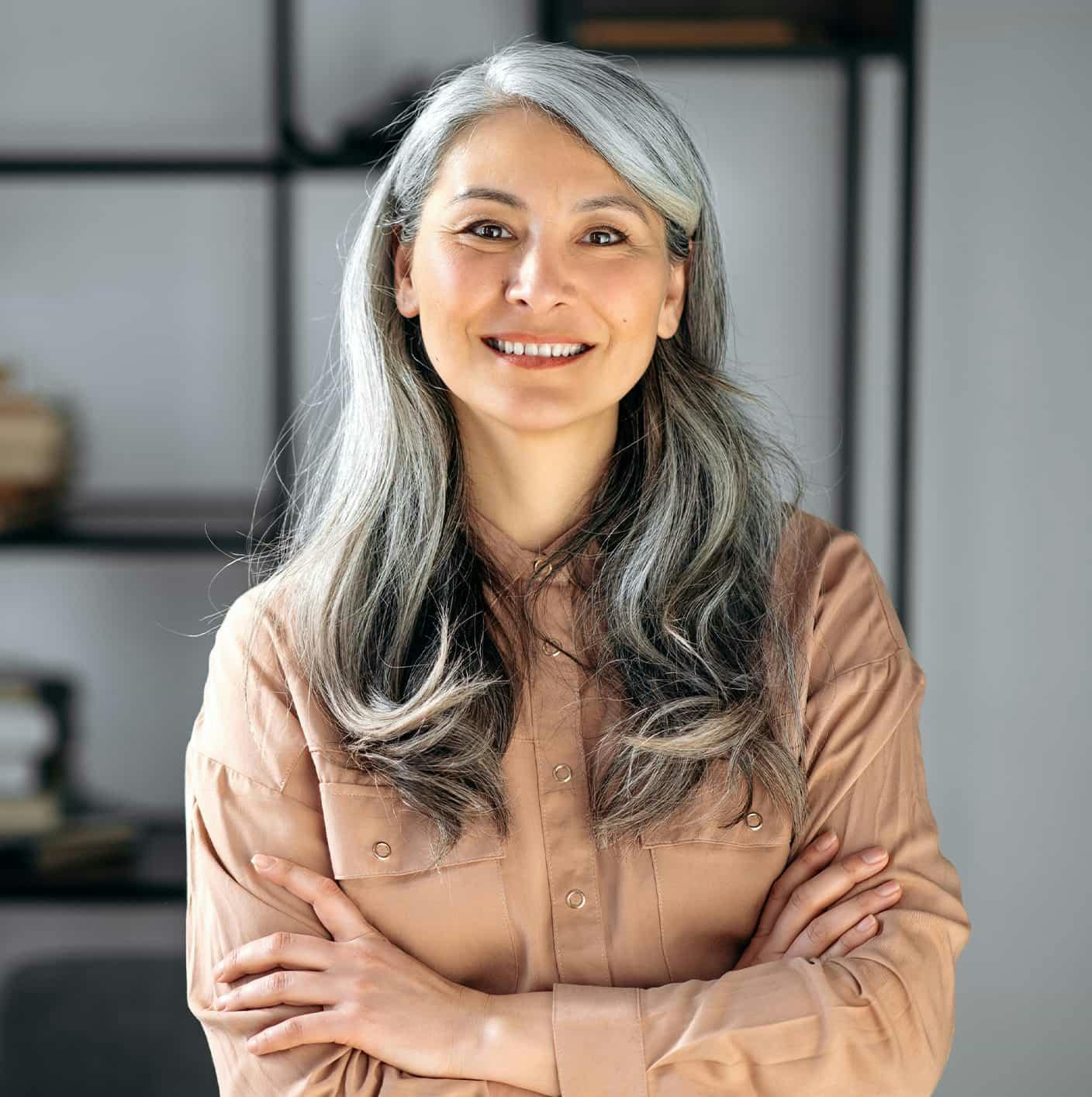 Woman smiling