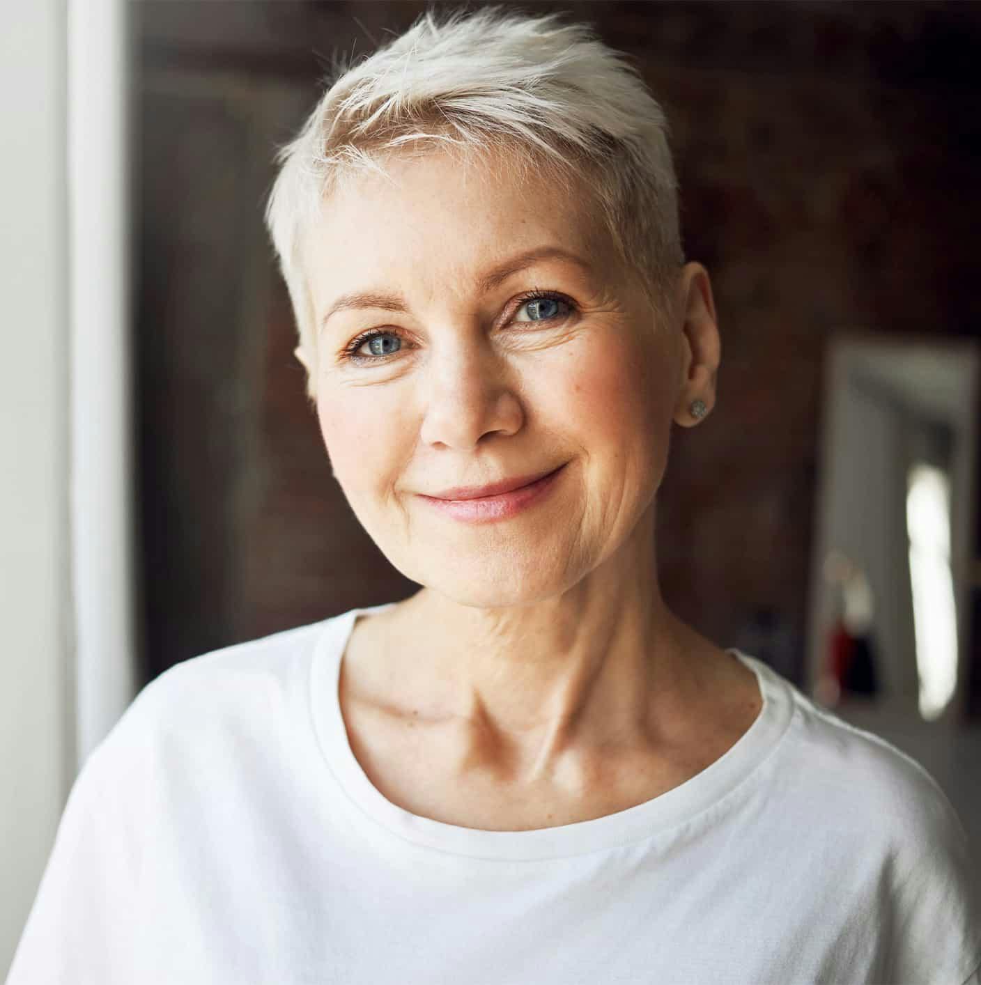 Woman smiling