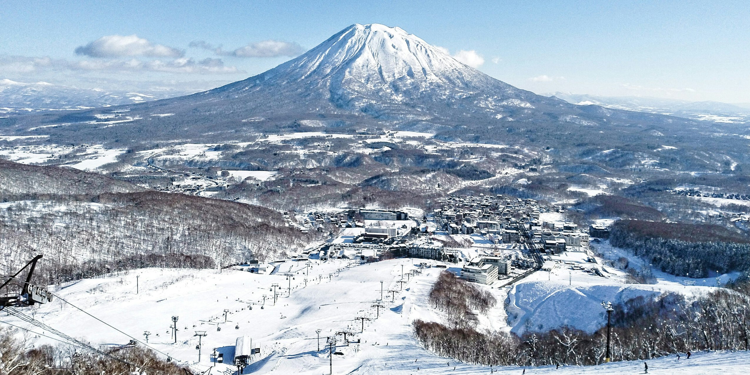 Snow-covered mountain in Hokkaido