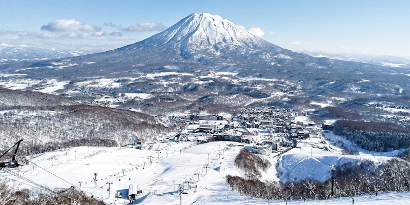 Snow-covered mountain in Hokkaido