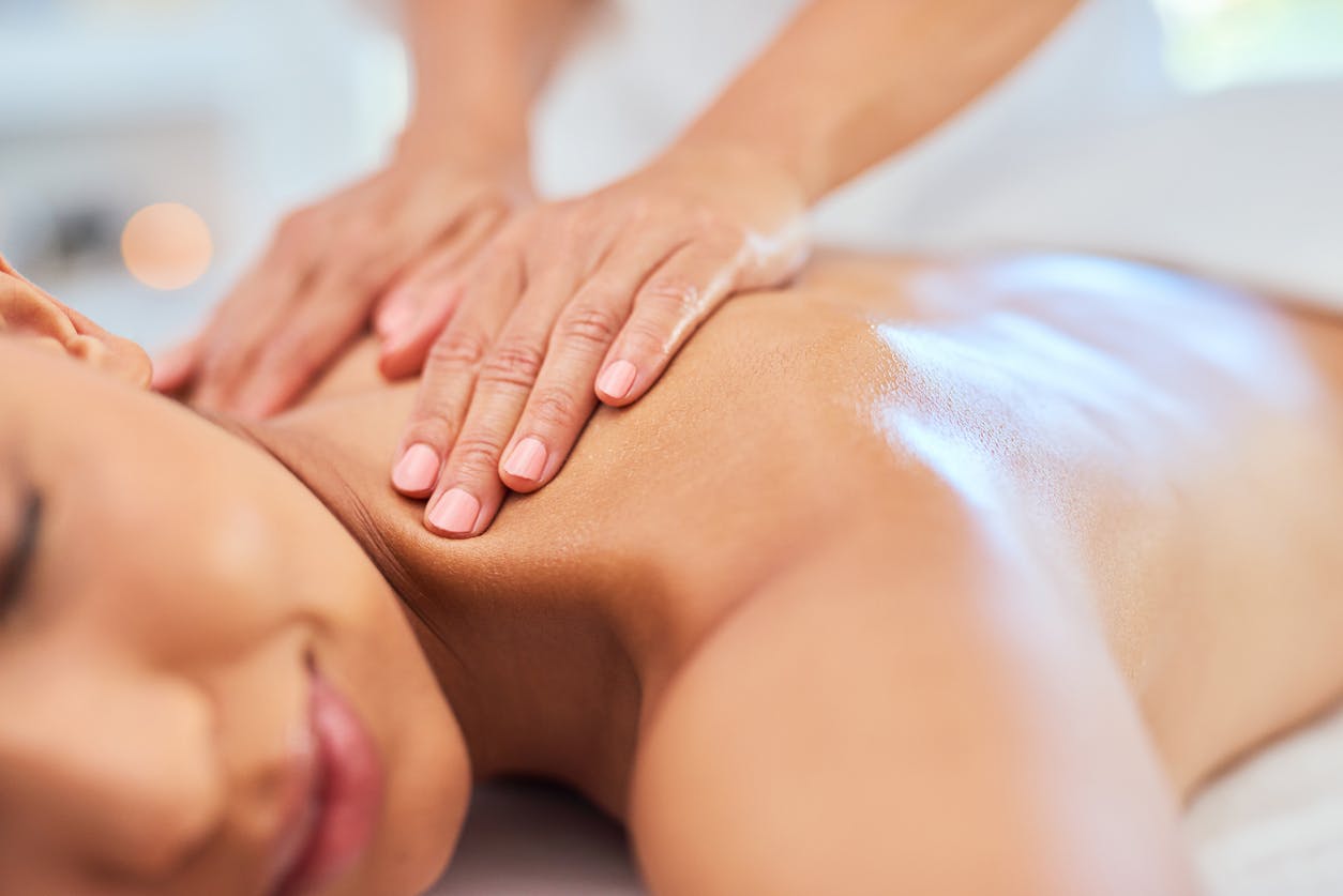 woman receiving massage