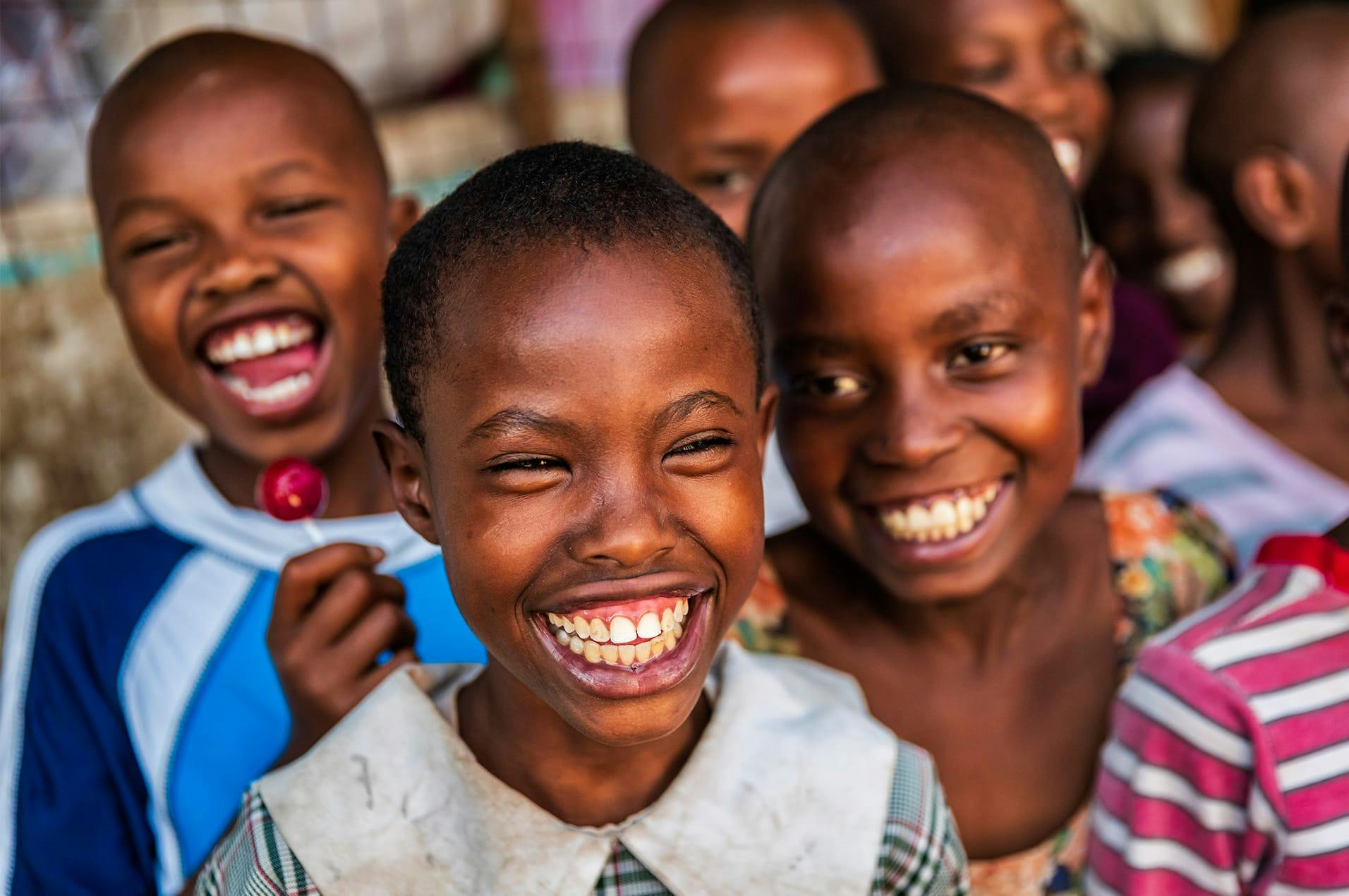 kids all smiling