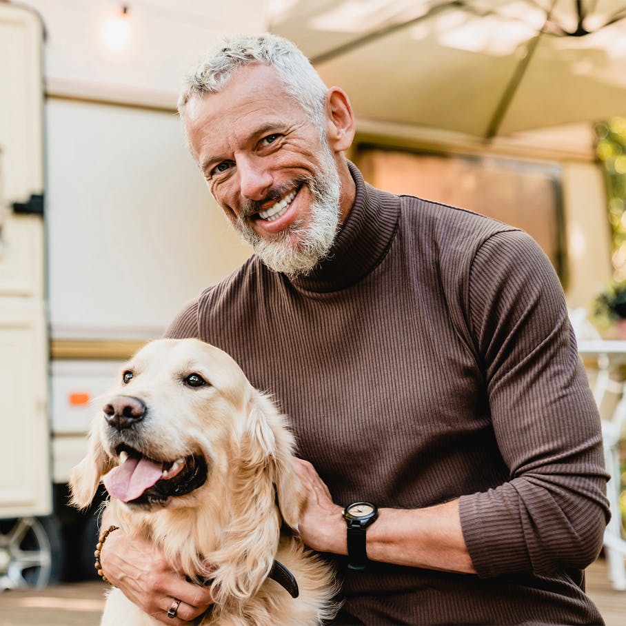 Man with dog