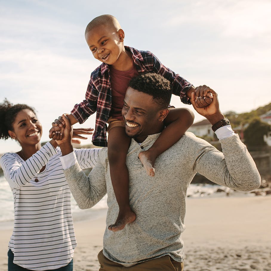 Family walking together