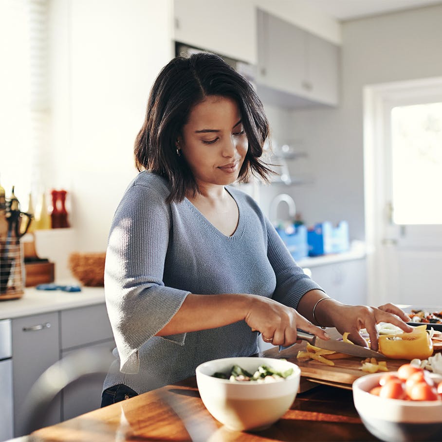Woman preparing food