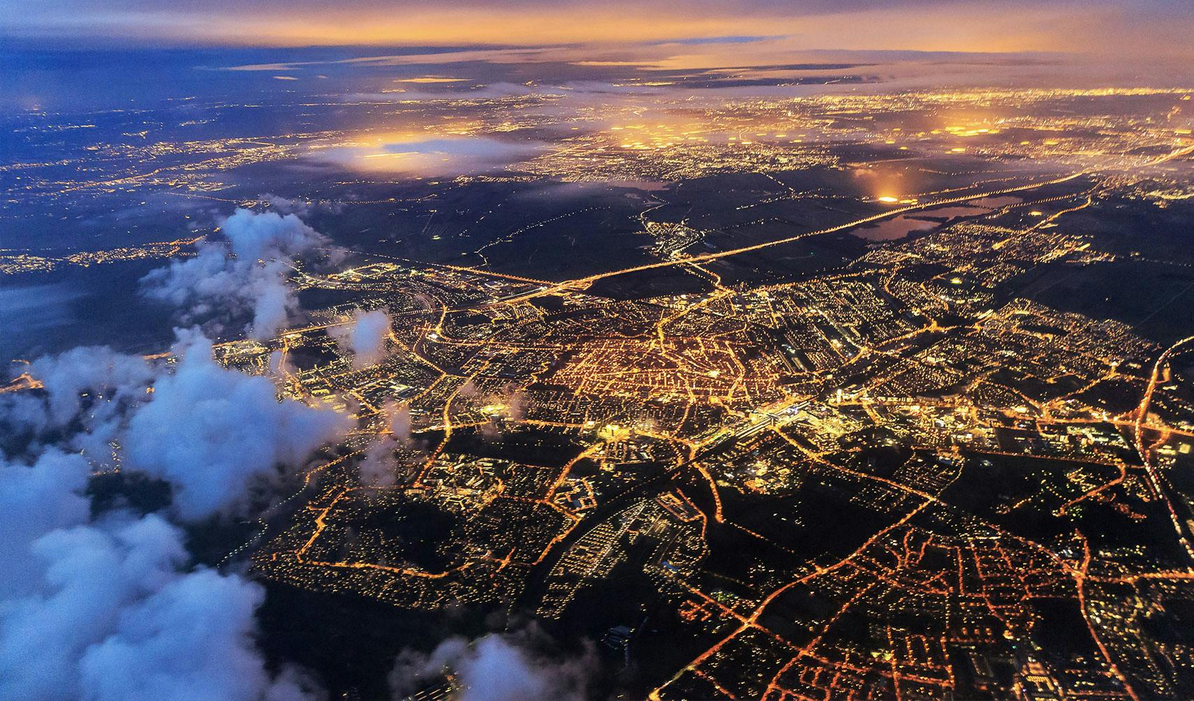 Skyview of the city