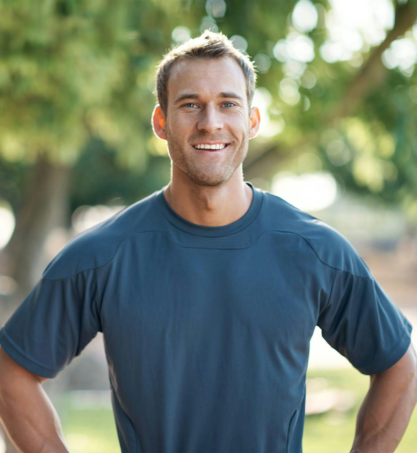 Man standing outside smiling