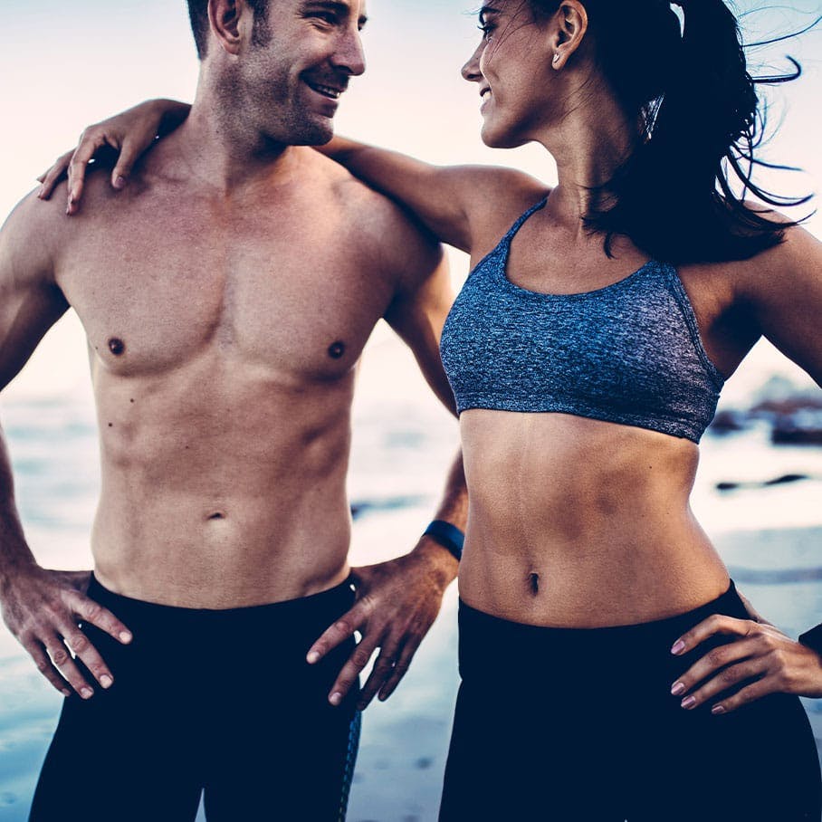 hot couple after body sculpting in Mansfield, TX