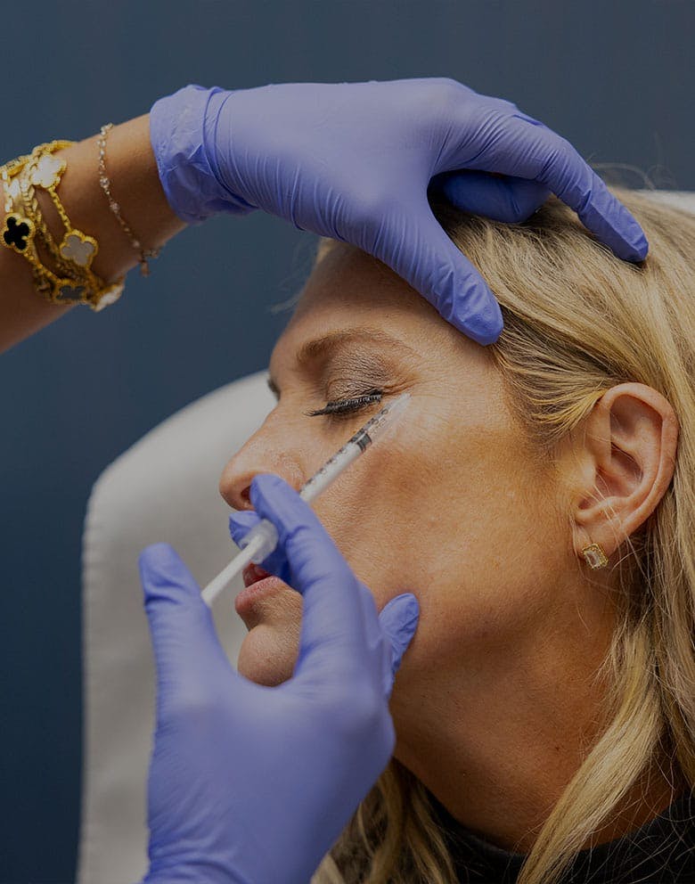 med spa patient receiving an injection in Windermere, FL